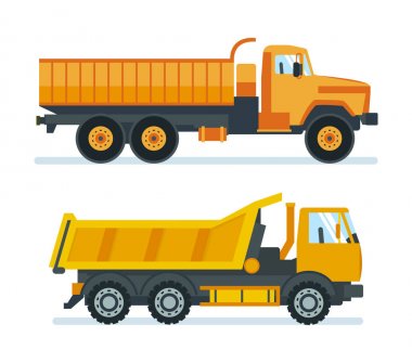 Lorry for transportation of goods, materials, machine for transporting resources. clipart