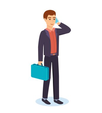 Evrak Çantası'nı ve telefon görüşmeleri bir ofis çalışanı tutar.