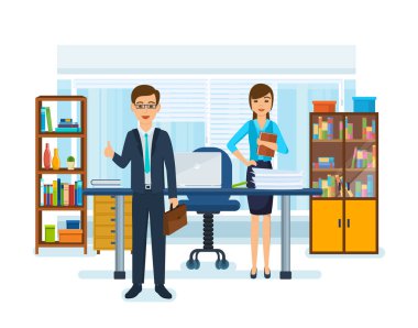 Sıkı iş elbiseleri, patron Evrak Çantası'nda el ile kız.