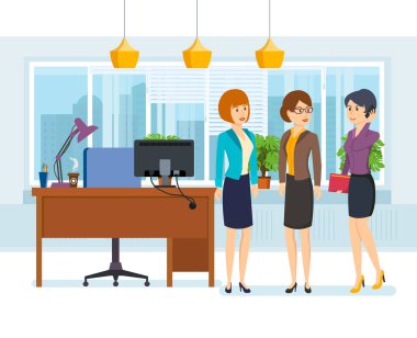 Ofis çalışanları sıkı iş elbiseleri, iş belgeleri ile.