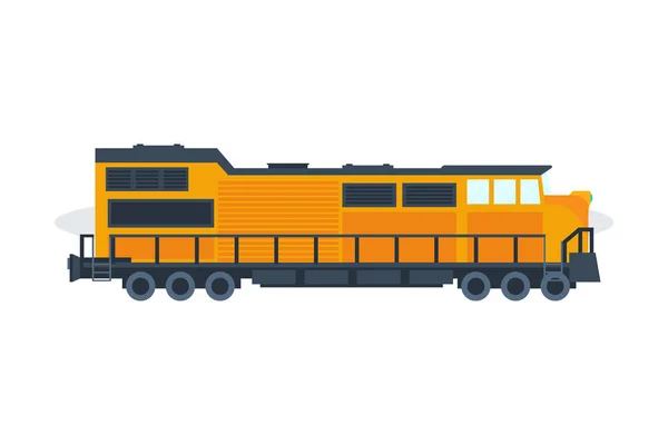 Tren moderno en ferrocarril. Ilustración vectorial aislada — Vector de stock