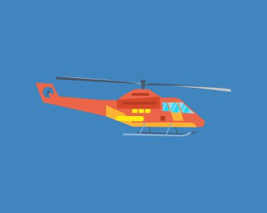 Hava aracı. Yolcu taşımacılığı için modern helikopter.