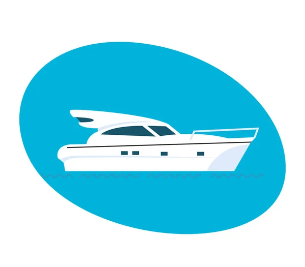 Σύγχρονη πλευρά της βάρκας επιβατών — Διανυσματικό Αρχείο
