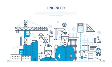 Çalışma inşaat şantiye etrafında çevre mühendisi.