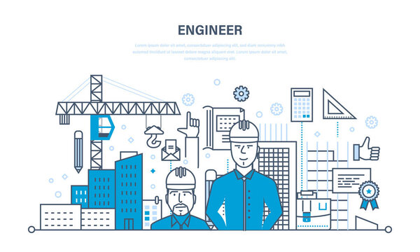 Инженер, работающий на строительстве окружающей среды вокруг рабочей площадки
.