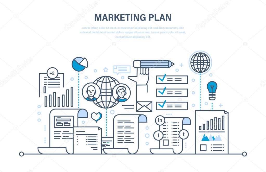 Marketing plan, business advertising, e-commerce, seo, branding, promotions, strategy, planning.