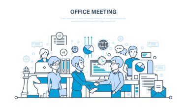 Toplantı, iş akışı alanı, ekip çalışması, ortaklık, bilgi, iletişim alışverişi office.