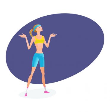 Egzersiz tedavisi ve nefes egzersizleri, does nişanlı kız rahatlatır.