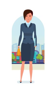Ofis çalışanı, güzel bir elbise, formal giyim ın clerk.