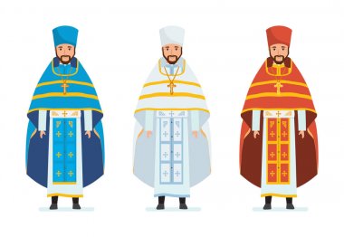 Dini rahipler, güzel manevi elbiseler, cassocks, cüppeler. Hizmet.