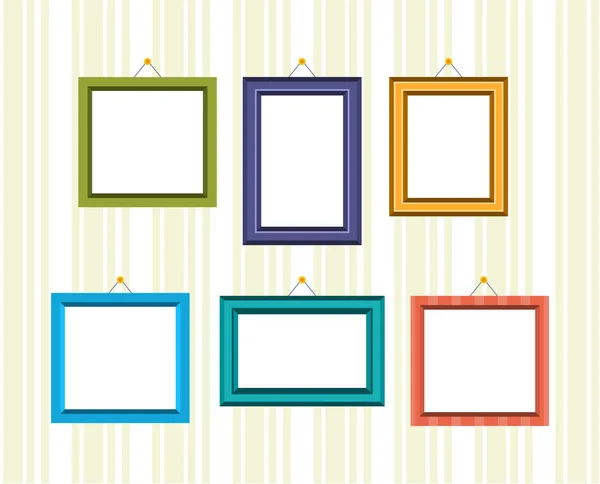 Set frames voor beloning en foto's in verschillende kleuren. — Stockvector