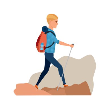 Gezgin tepeler ve dağlar üzerinde yürüme yürüyüş, nişanlandı.