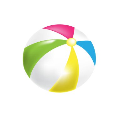 Modern renkli çocuk oyuncakları. Güzel plaj hava ile şişirilen topu.