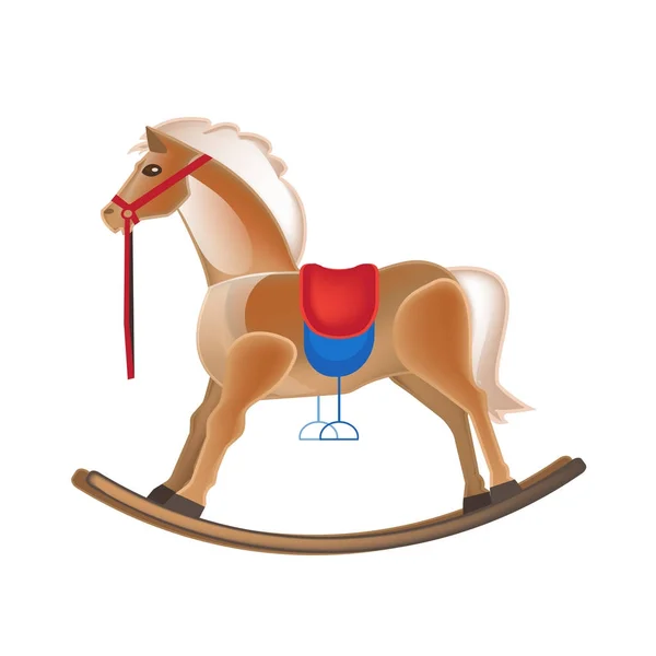 Modern színes gyerekjátékok. Ringató, szórakozás, hinta, körhinta ló. — Stock Vector