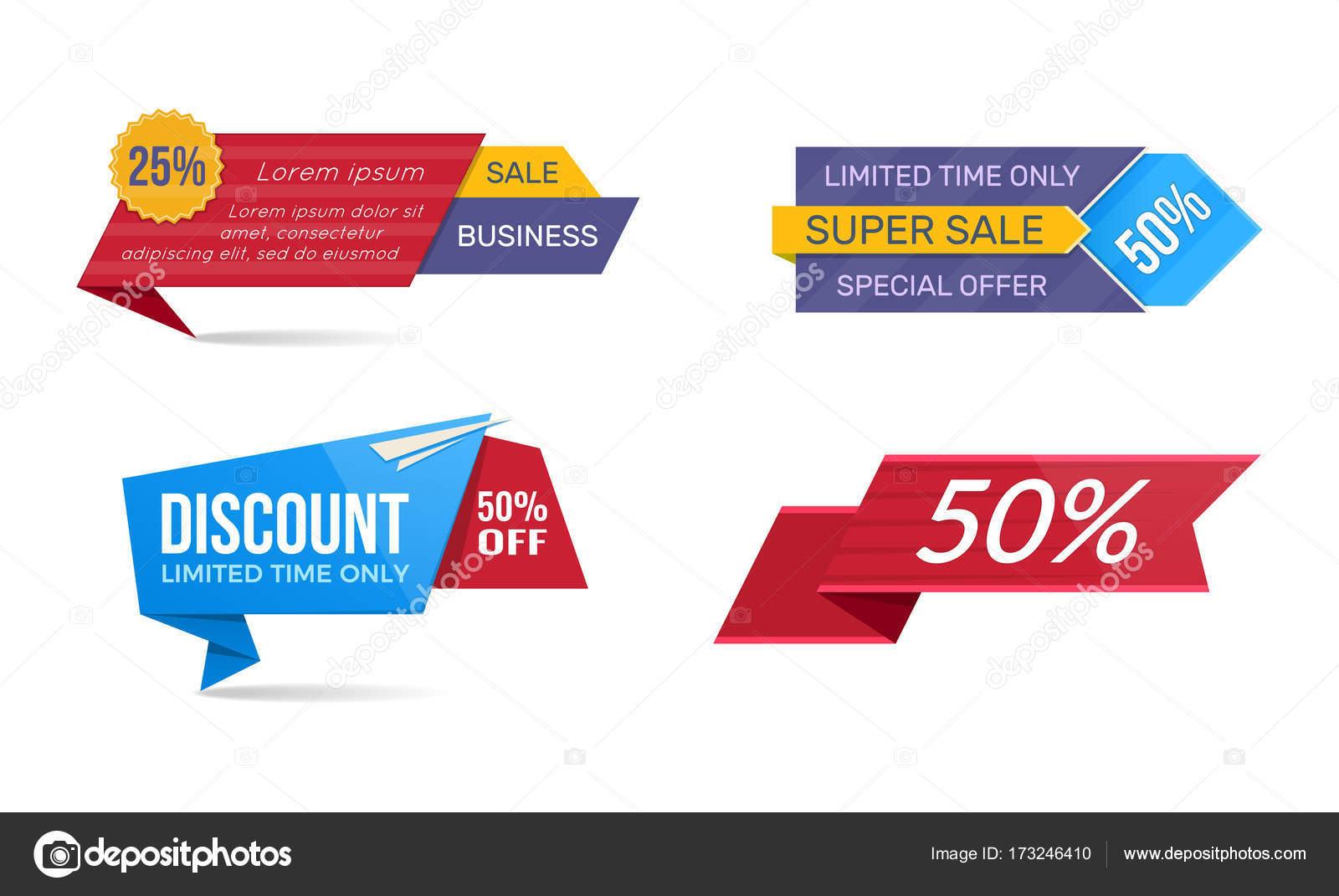 design sale banners and discount stickers special offer templates