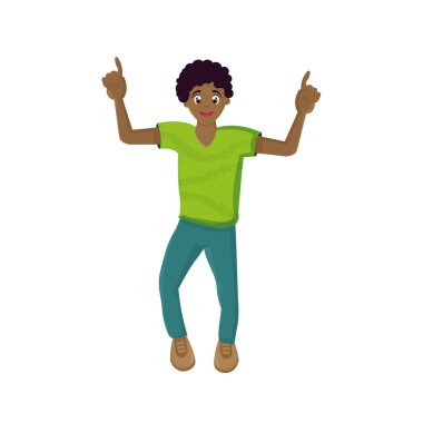 Dans, enerjik genç adam, genç, modern müzik altında eğleniyor.