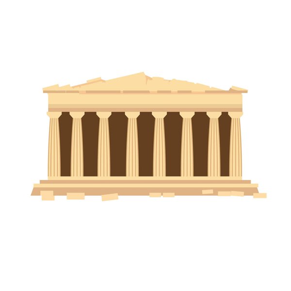 Памятник древней архитектуры, греческий храм Парфенона Афинского
.