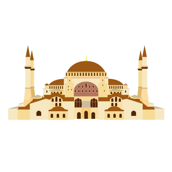 Ortodoxa kyrkan Hagia Sofia i Turkiet. Ortodoxa katedralen, moskén, museet. — Stock vektor