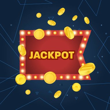 Büyük kazanmak ikramiye kavramı. Casino jackpot. Lucky, başarı, finansal büyüme.