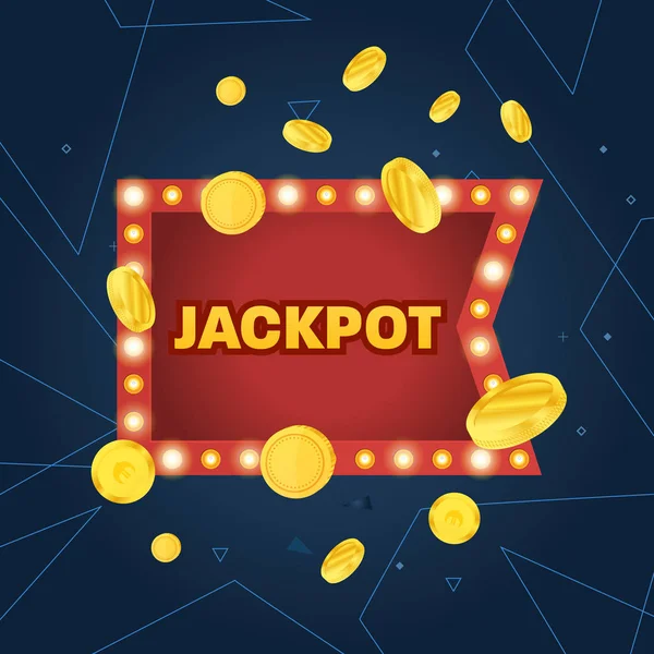 Grand concept de jackpot gagnant. Jackpot de casino. Chanceux, succès, croissance financière . — Image vectorielle