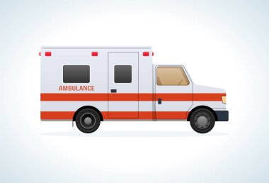 Modern araba tıbbi ambulans hizmet. Acil servis aracı.