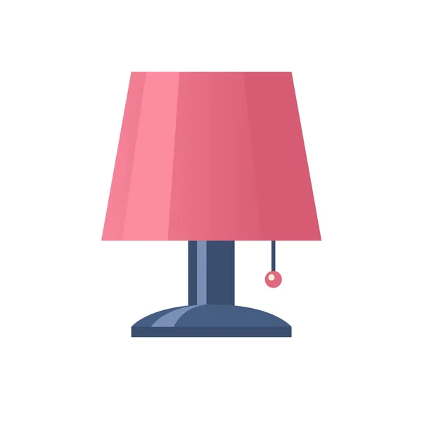 Veilleuse, lampe. Intérieur, éclairage de la chambre dans l'appartement . — Image vectorielle