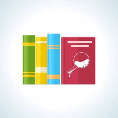 Öğretim materyalleri ve genel edebiyat ile kütüphanede kitap.