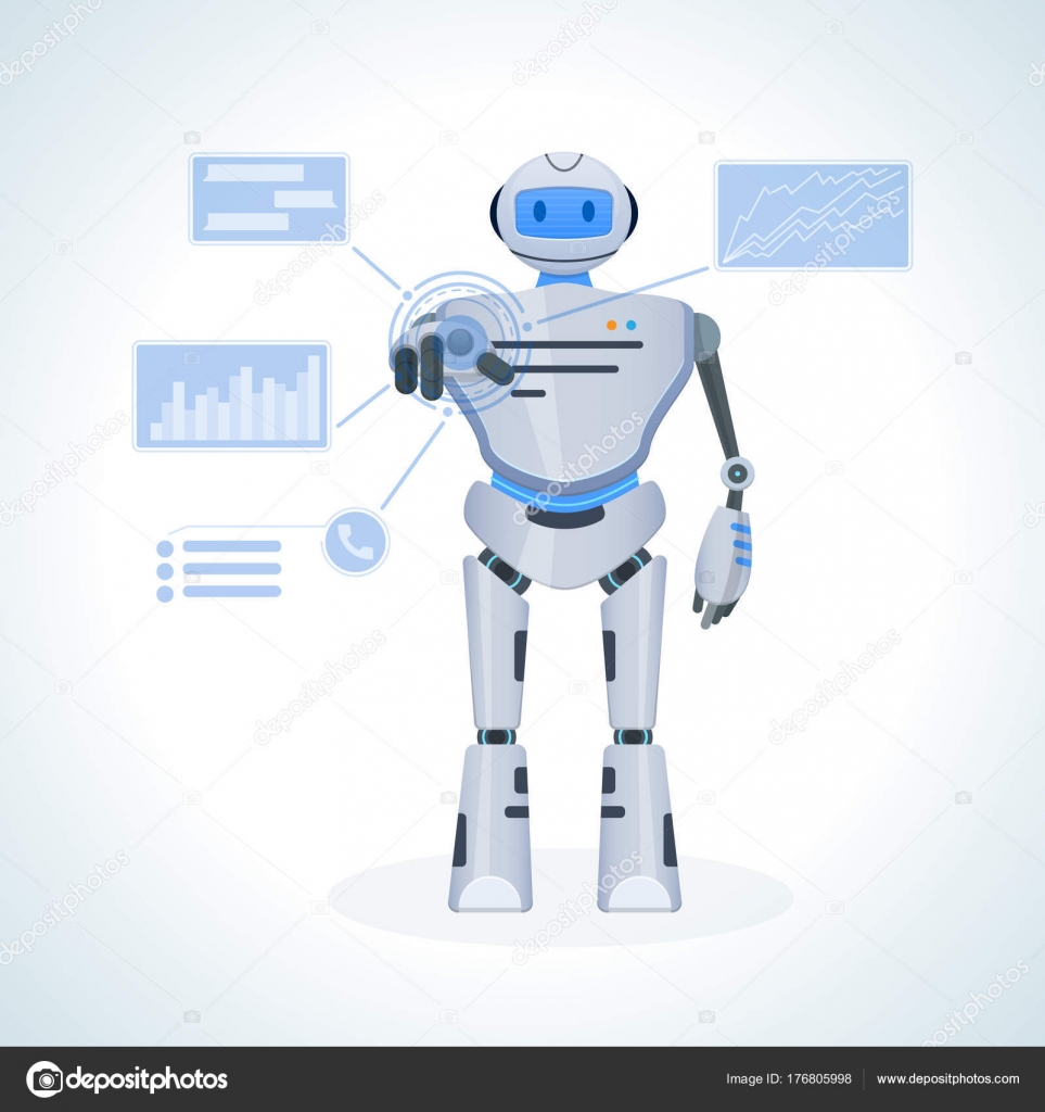 3d Vector Robot Chatbot Ai Science Stock Vector (Royalty Free