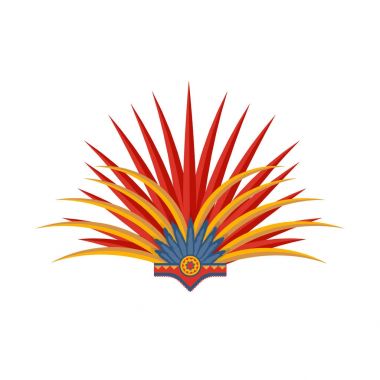 Meksikalı güzel kadınlar s karnaval headdress tüy ile. Dans Festivali.