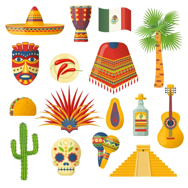 Carnival masquerade in Mexico. Holiday with costumes, music, culture, traditions. — Stock Vector