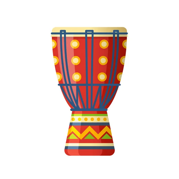 Mexikanische bunte ethnische Trommeln, traditionelles Percussion-Musikinstrument. — Stockvektor