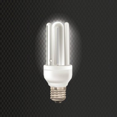 Işık gerçekçi floresan lamba. Ekonomik, enerji tasarruflu ampuller.