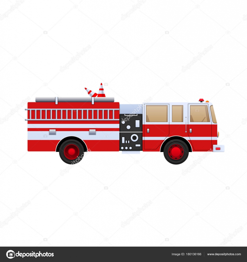 Car, emergency, engine, fire, isometric, red, truck icon - Download