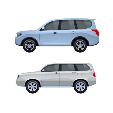 Modern otomobil jeep aileler, gezi, seyahat, Bagaj taşımacılığı için.