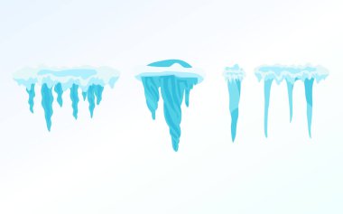 Kış kar buz sarkıtları, kartopu kümesi. Noel kar taneleri, süslemeleri, rüzgârla oluşan kar yığını.