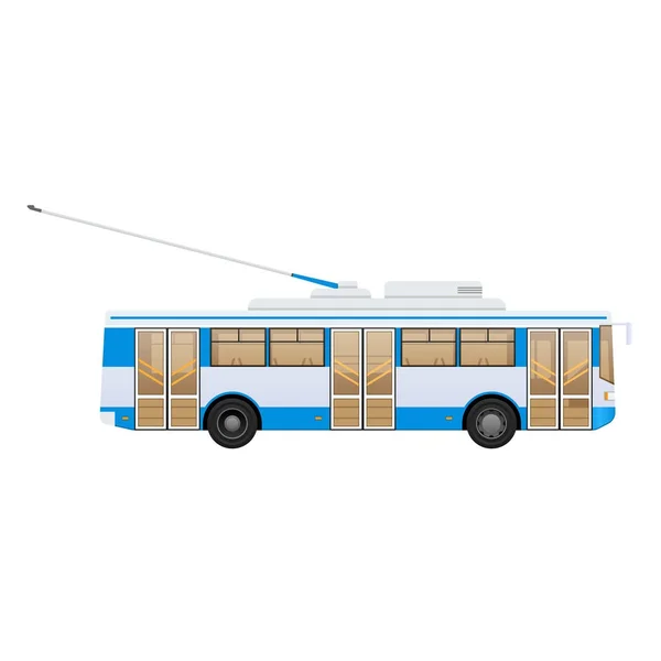 Personennahverkehr moderner Stadtverkehr: städtischer Trolleybus. — Stockvektor