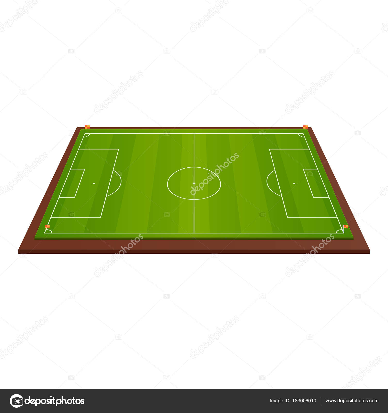 Realistic Football Field Template Playground With Green Grass And Landscapes Vector Image By C Ideyweb Vector Stock