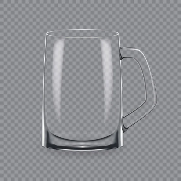 Plantilla, diseño, tabla de pan, vaso vacío, tazas, para cerveza de bebida . — Vector de stock