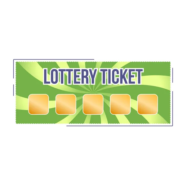 Лотерейний квиток для малювання грошей та призів. Лотерея удача, статок . — стоковий вектор