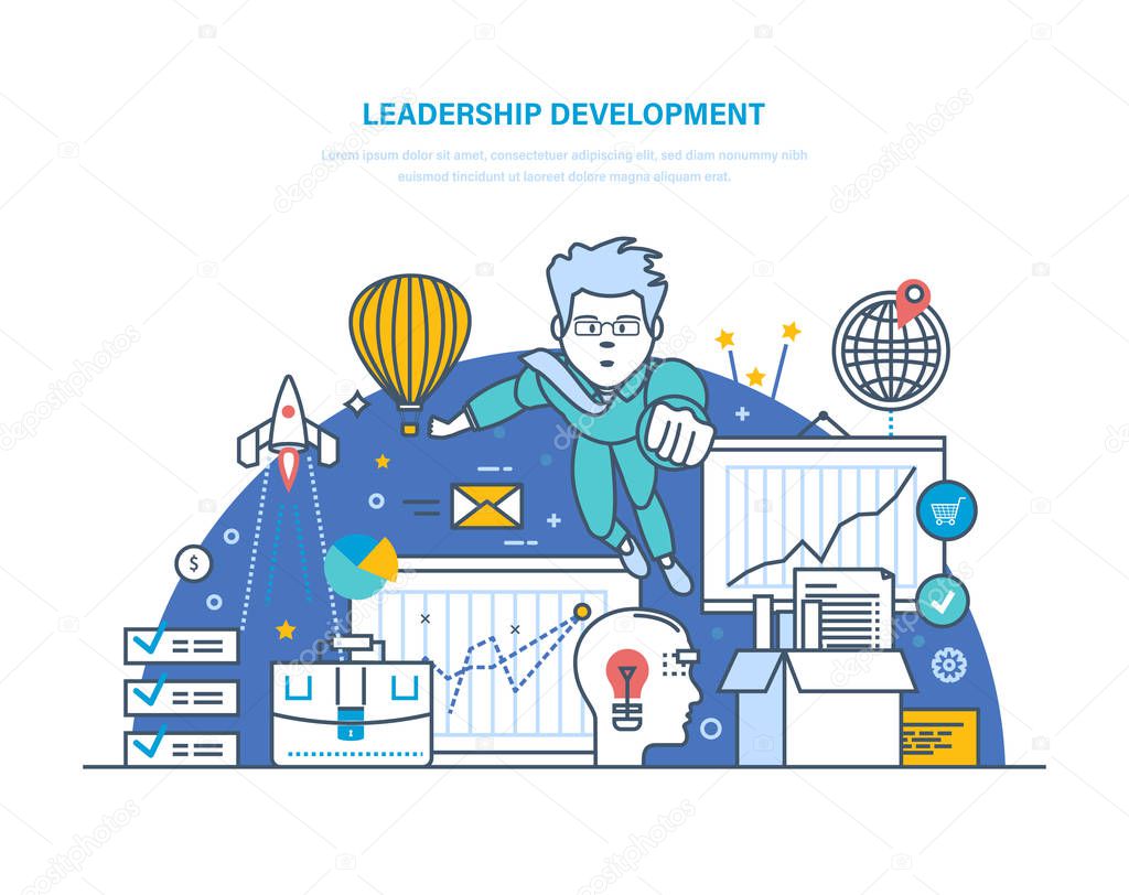 Leadership development. Professional development. Modernization individual and ethics, improvement skills.