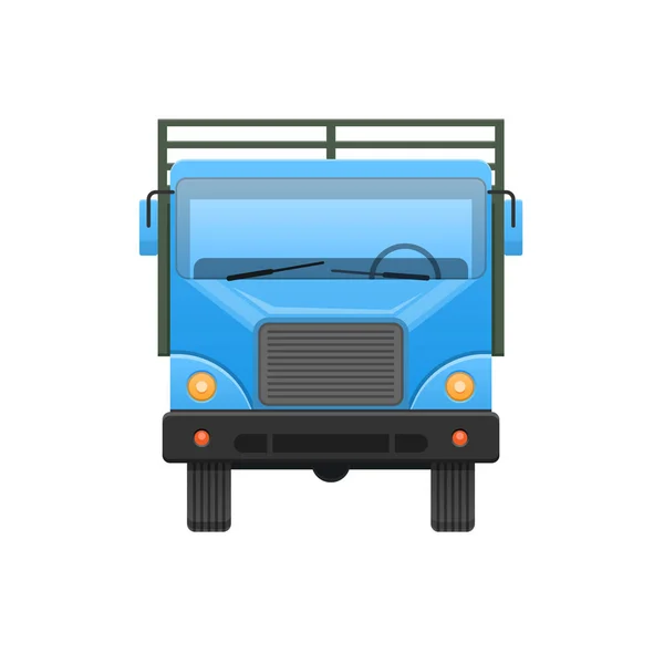Lastbil för transport av produkter, teknik, människor, varor, byggmaterial. — Stock vektor