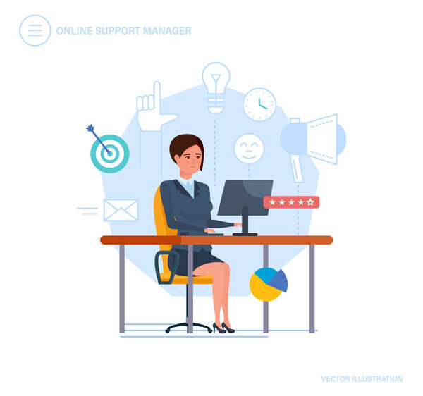 Онлайн менеджер поддержки. Телефонный центр, консультация, связь, обслуживание клиентов
.