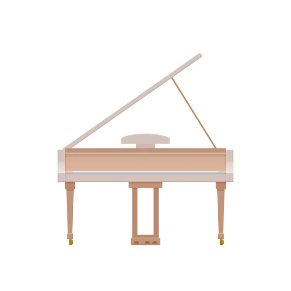 Instrumento musical moderno piano, acordeón. Pianino clásico, sonido armonioso . — Archivo Imágenes Vectoriales