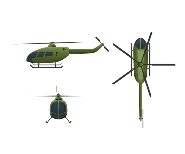 空気車。輸送のためのヘリコプターを飛行します。航空旅客ヘリコプター. — ストックベクタ