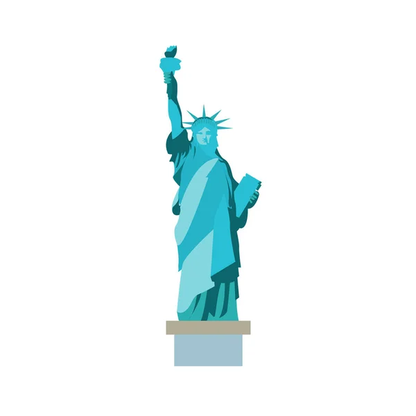 Статуя свободи, монумент свободи світні світу, скульптура США. — стоковий вектор