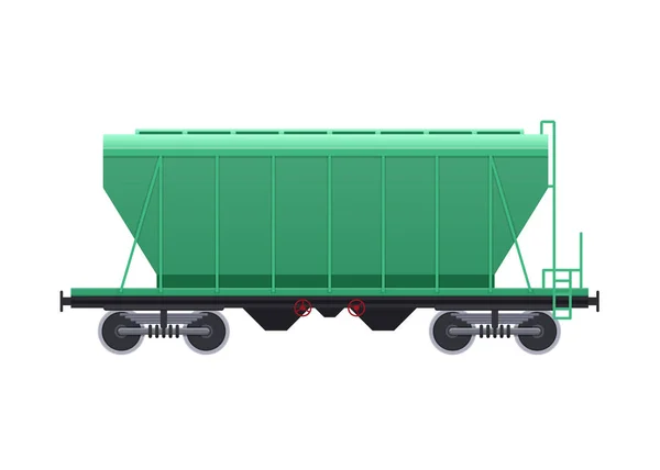 Railway wagon, with cargo in form coal, products, minerals. — Stock Vector