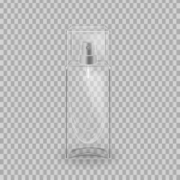 Realistic mock-up, template of flacon spray for freshness, lotion. — Stock Vector