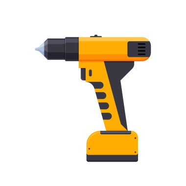 Elektrikli tornavida, haç şeklinde, geleneksel başlık ile. Vida vidalama için araç.