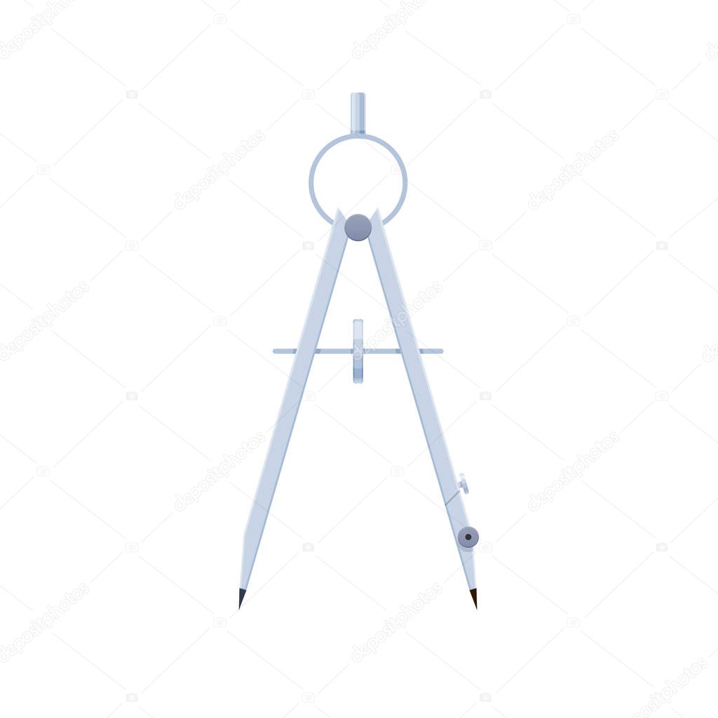 Engineering instrument, working graphic tool, compass, designed for drawing circles.