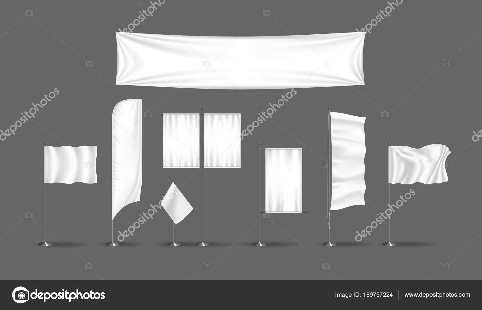 Set of realistic advertisement billboards, outdoor advertising Inside Outdoor Banner Template